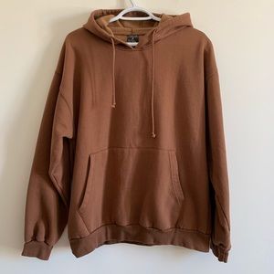 VINTAGE cotton blend brown hoodie sweatshirt